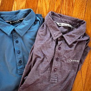 A Pair of Travis Mathew Kohr Golf Shirts Size Medium